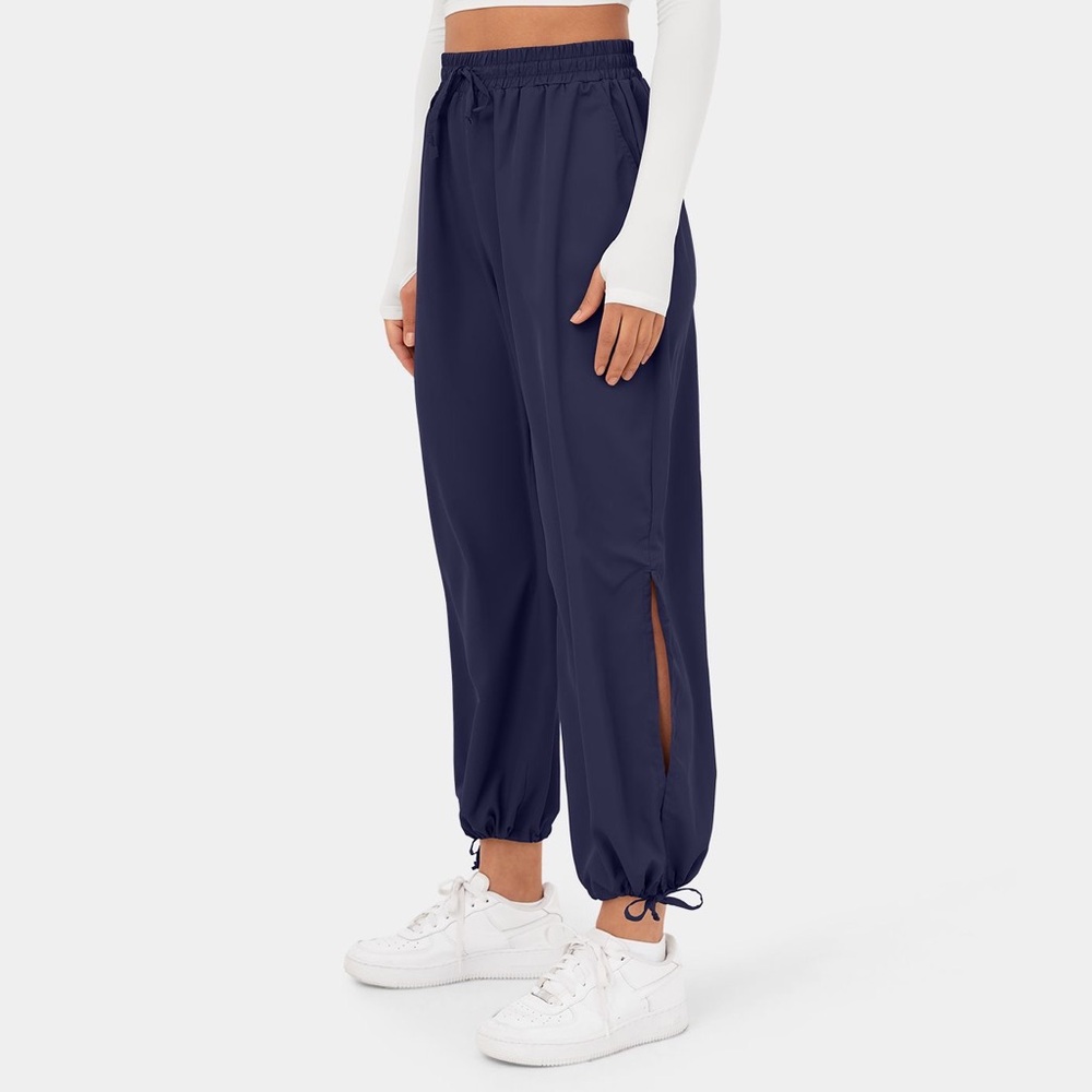 Halara Breezeful High Waisted Drawstring Side Pocket Split Hem Joggers Small